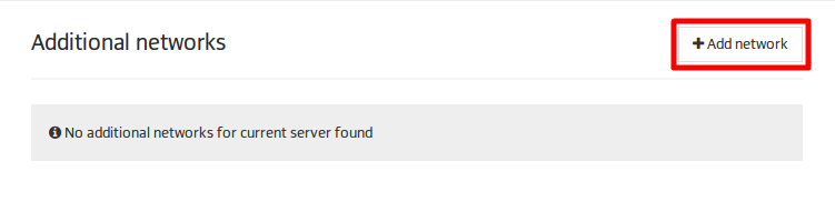 Add additional network to a server