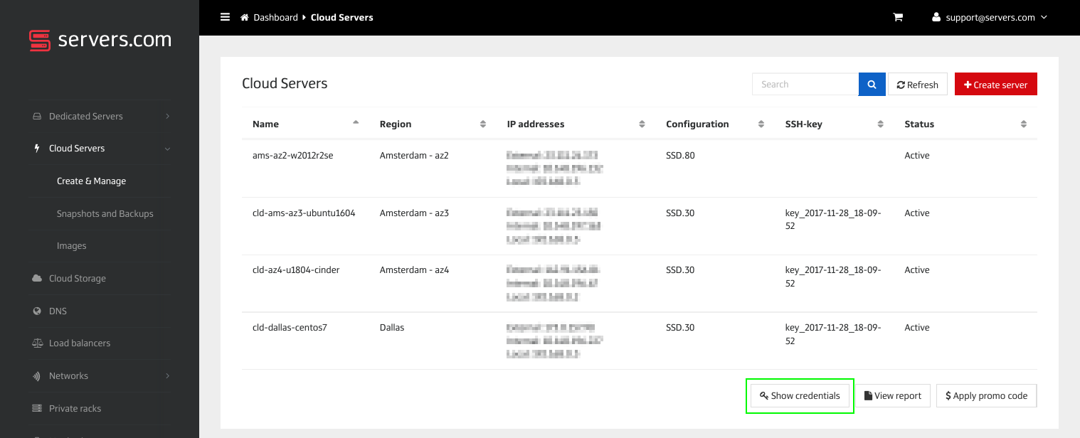 Where can I find OpenStack API credentials