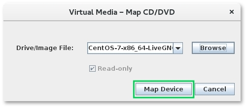 Virtual media - Map CD / DVD