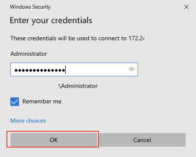 enter your credentials