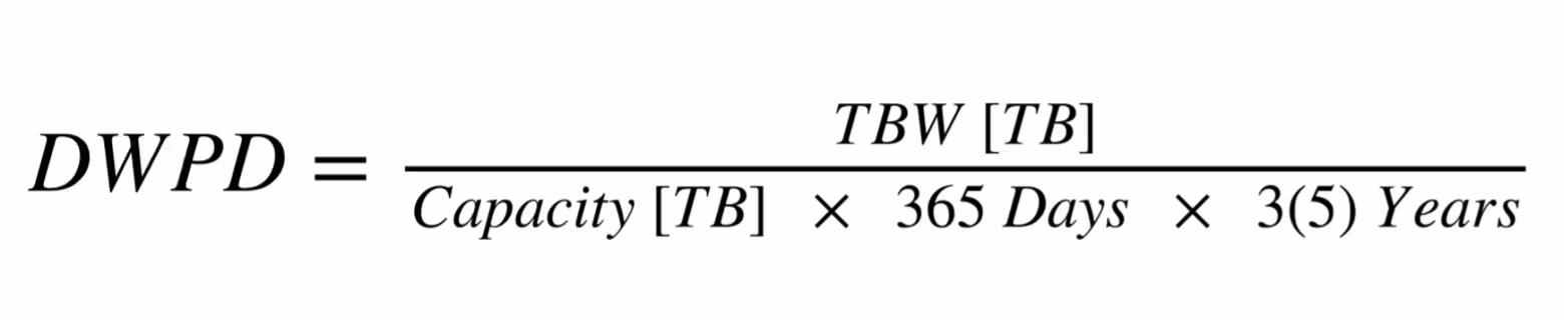 DWPD formula