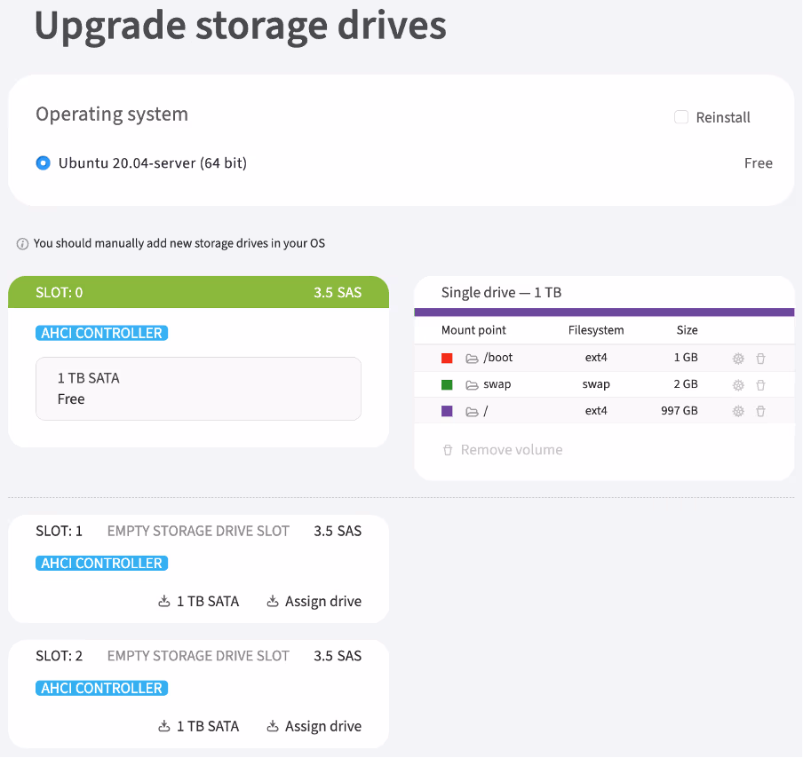upgrade storage drives
