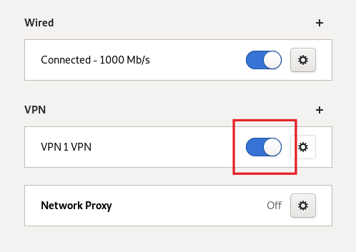 Make sure your newly created VPN connection is on