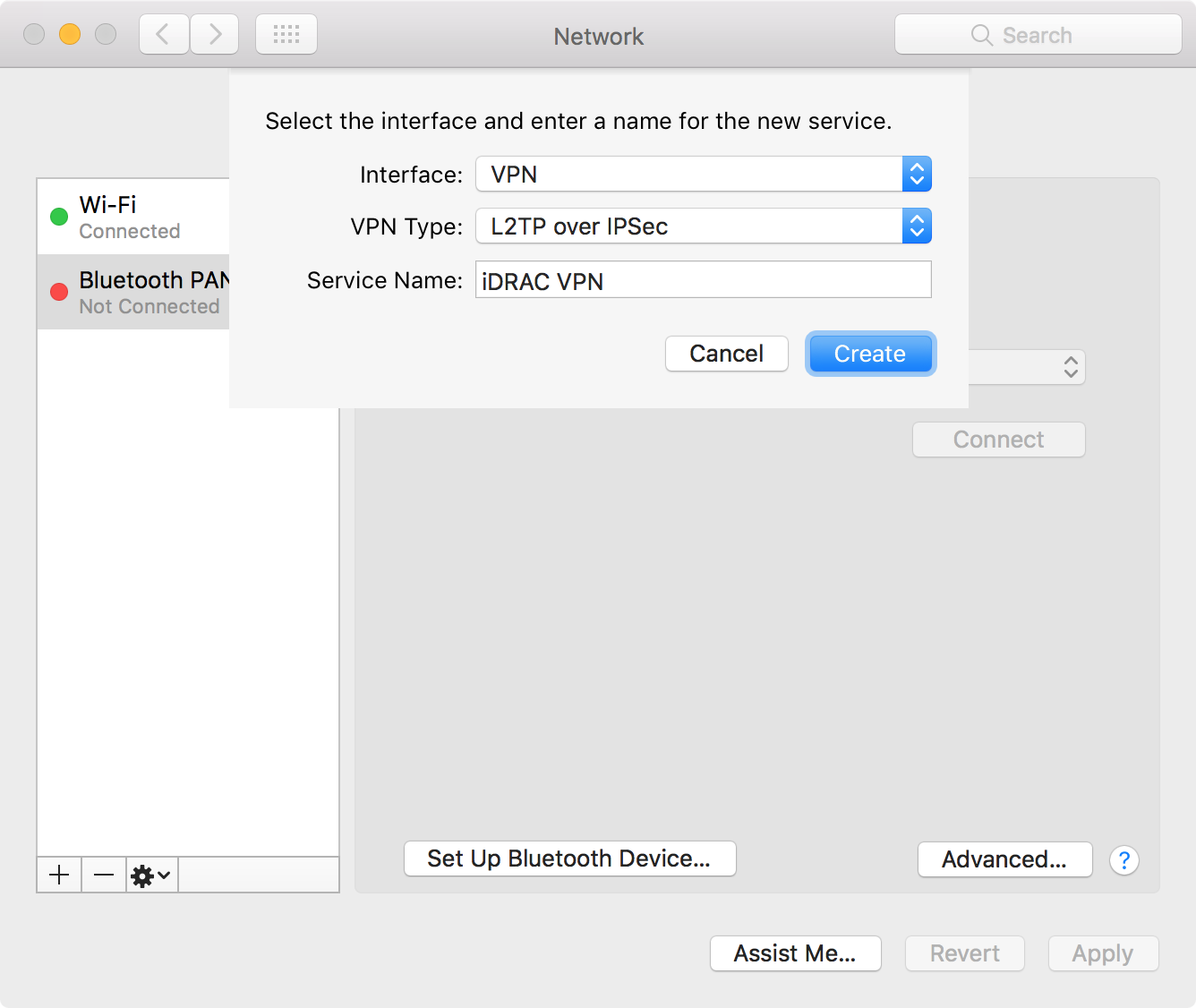 How to setup L2TP over IPsec for iDRAC on Mac OS X