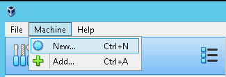 A screenshot showing step 1 of preparing a VM using VirtualBox.