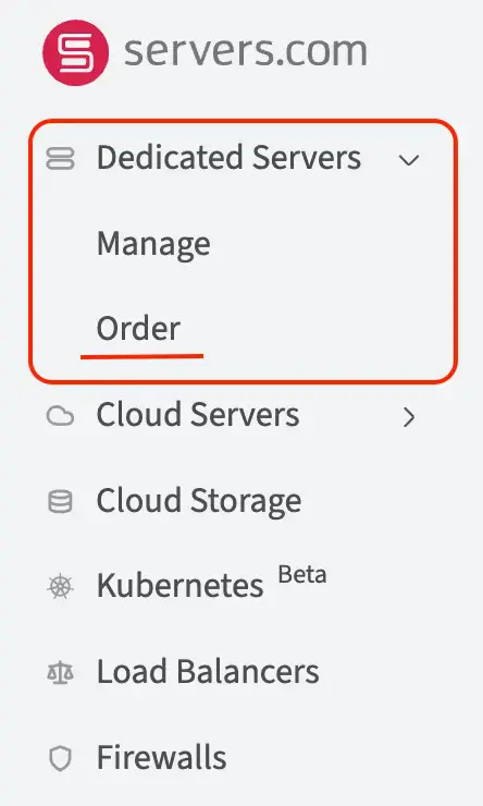 order dedicated servers