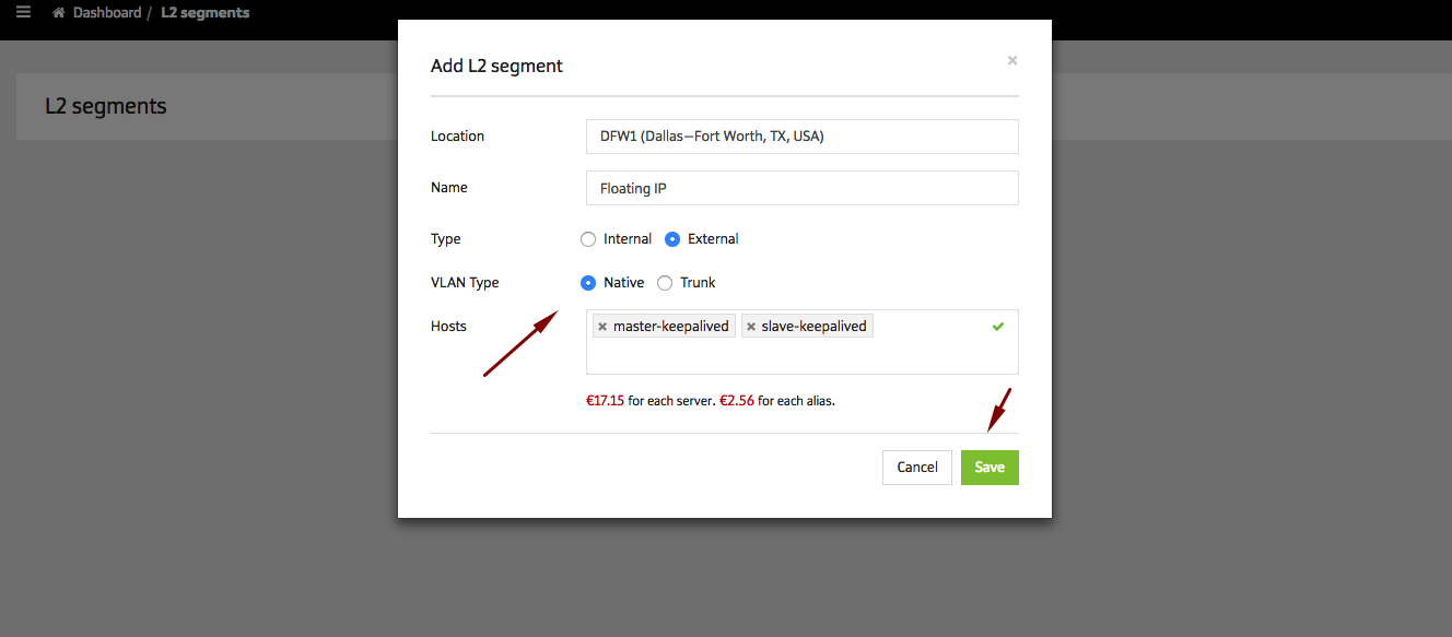 How to setup floating IP using keepalived