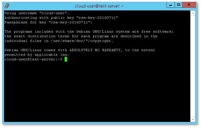 Connecting to a Linux-based Cloud Server with SSH-key access