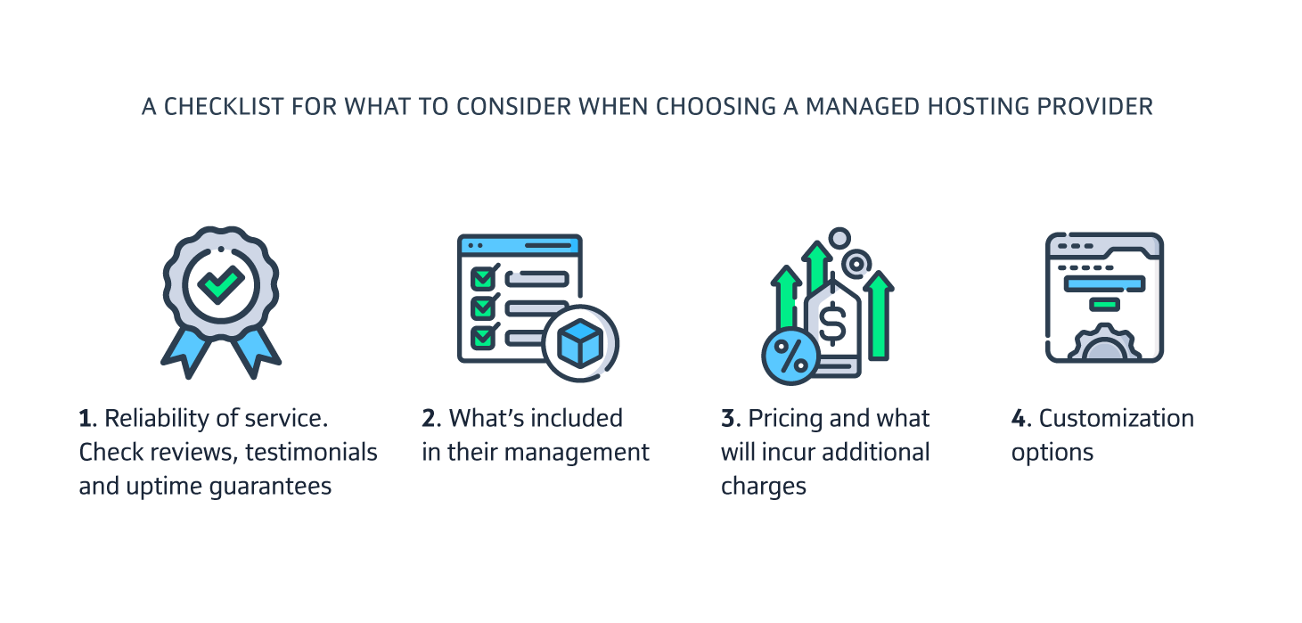 A checklist for what to consider when choosing a managed hosting provider