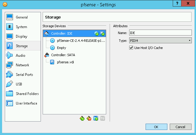 A screenshot showing step 3 of installing pfSence on VirtualBox VM.