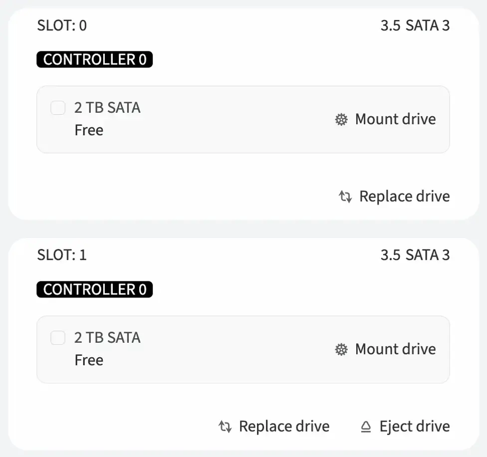 hard drive configuration