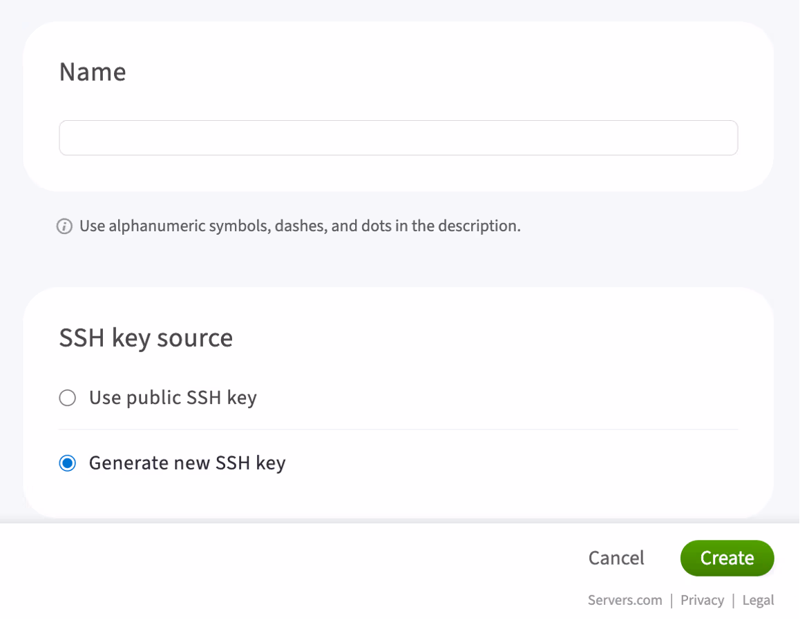 generate new SSH key