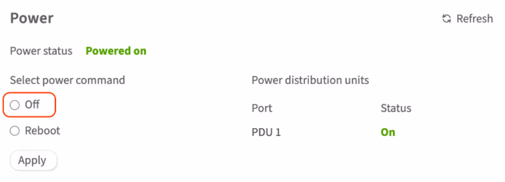 switch off dedicated server