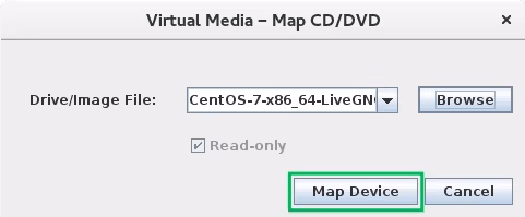 Virtual media - Map CD / DVD