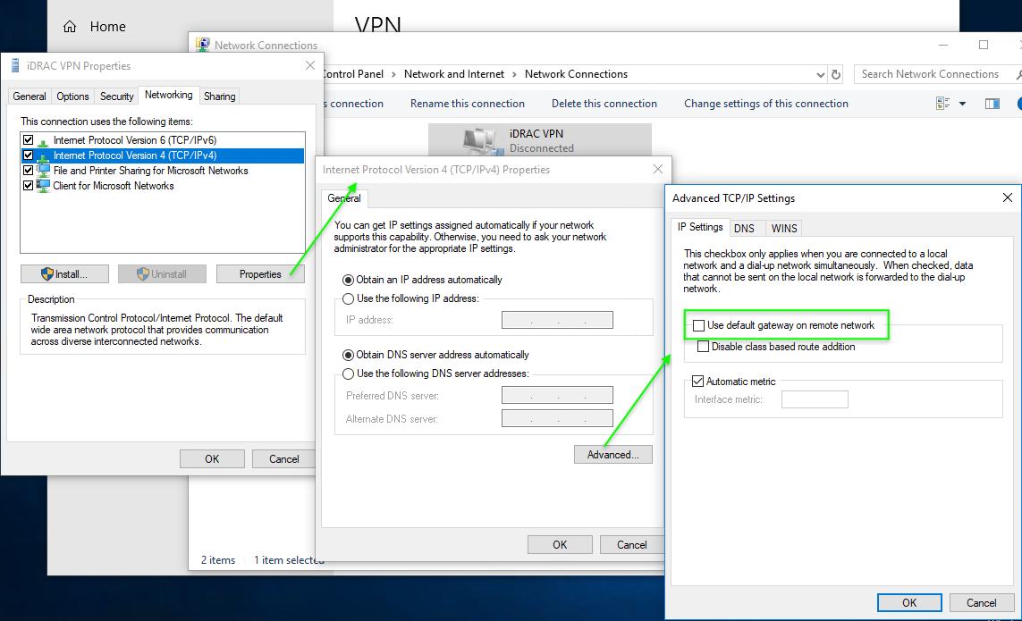 How to setup L2TP over IPsec for iDRAC on MS Windows