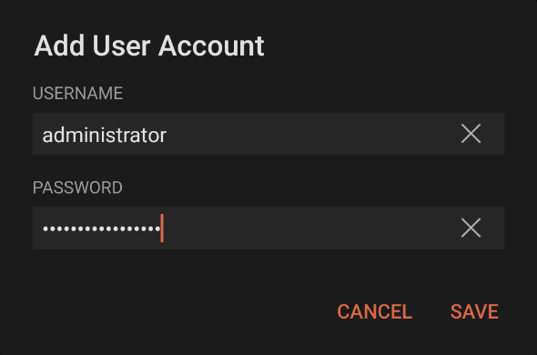 Add user account