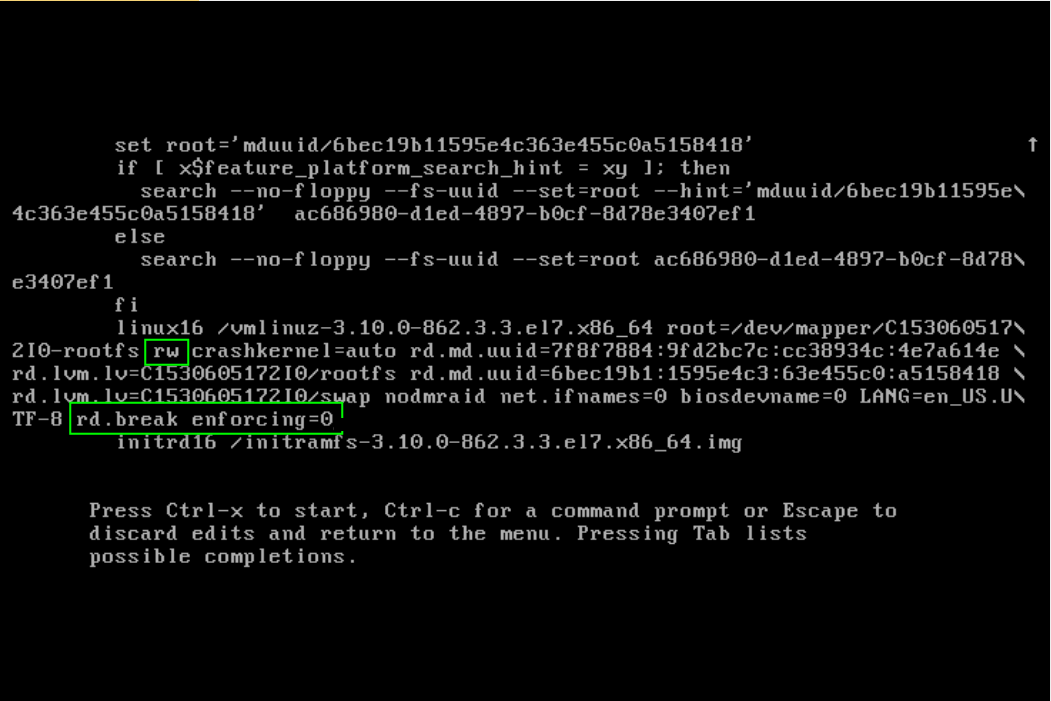 CentOS 7 kernel parameters after modification