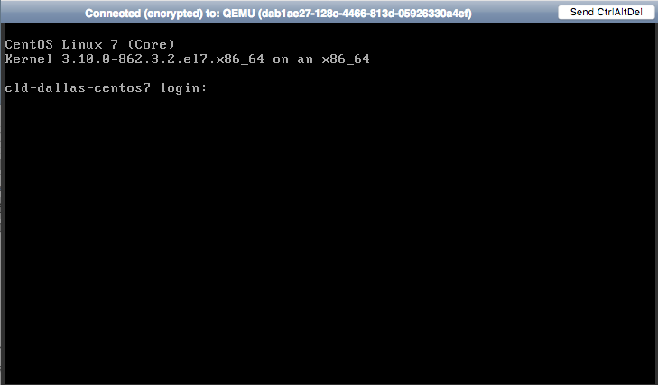 VNC Console window