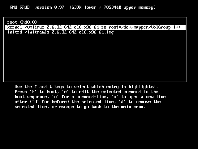 Editing kernel parameters in GRUB