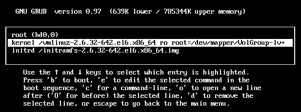 Editing kernel parameters in GRUB