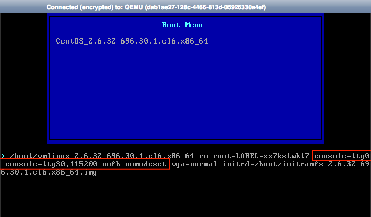 Removing parameters from boot line