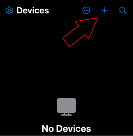 Tap + to add a PC