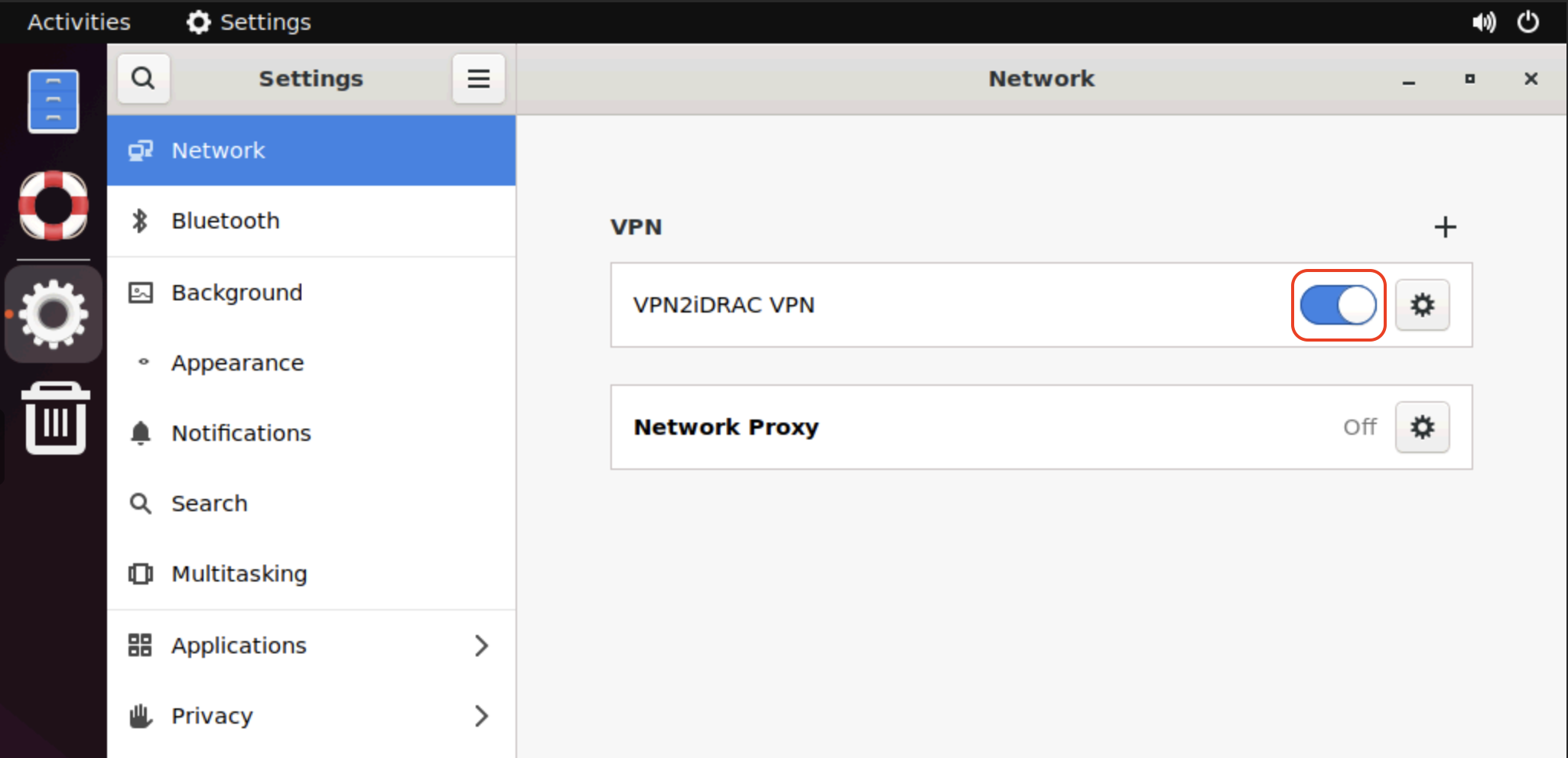 Establish a VPN connection and access iDRAC