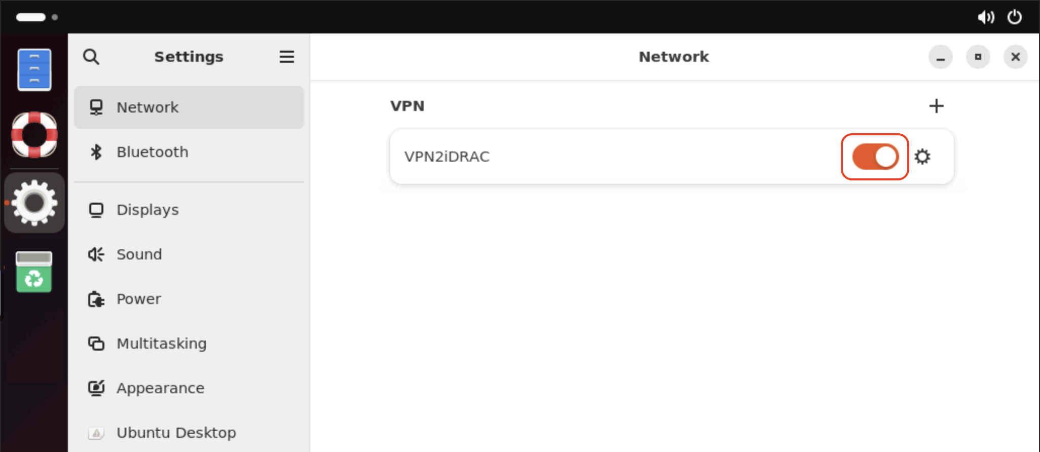 Establish a VPN connection and access iDRAC